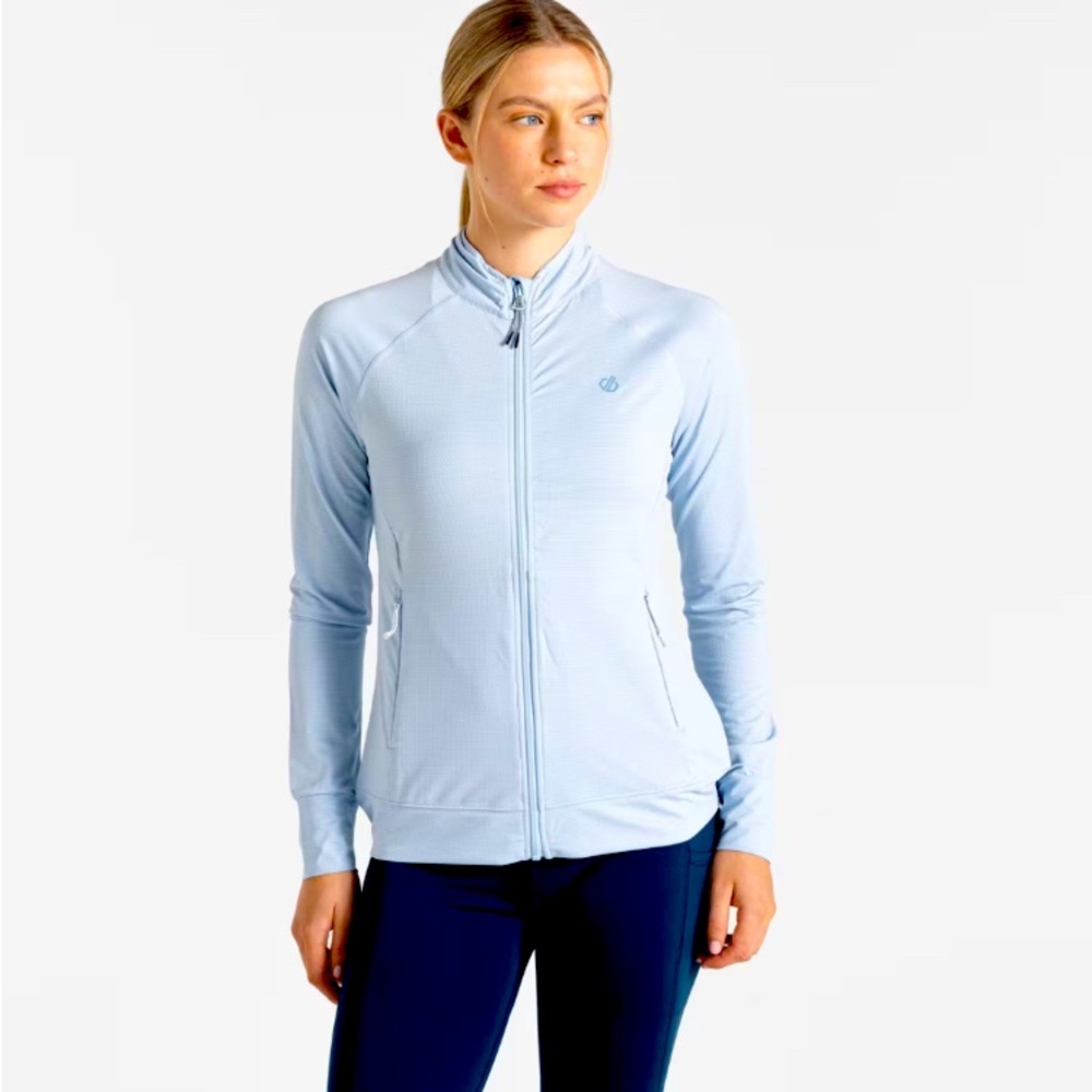 Nike Light Blue With White Piping Dri Fit Running Jacket Size M